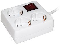 Удлинитель 3х3м с заземлением 16А IP20 У-С03К с выкл. 2P+PE  IEK