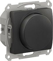 Glossa Антрацит Светорегулятор (диммер) повор-нажим, LED, RC, 400Вт, механизм Systeme Electric (Schneider Electric)