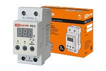 Реле контроля напряжения (однофазные) РН 2 40А-220В (LED-дисплей)  TDM