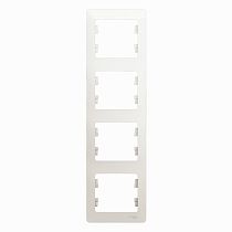 Glossa Перламутр Рамка 4 постовая, вертикальная Systeme Electric (Schneider Electric)