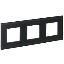 SKANDY Рамка 3-местная SK-F23G стекло графит IEK