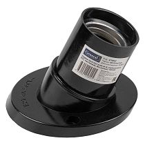 Патрон General GLH-E27-CAR-W-B, карболитовый, Е27, настенный, без кольца, черный, 1/10/300