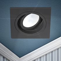 Светильник встраиваемый алюминиевый ЭРА KL85 BK MR16/GU5.3 черный