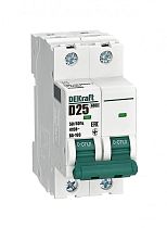 Автоматический выключатель 2Р 25А х-ка D ВА-103 6кА DEKraft