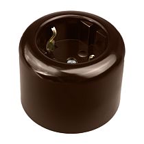 Розетка 1-местная, 220B, Schuco, пластик, коричневый JANTERA Розетка 1-местная, 220B, Schuco, пластик, коричневый JANTERA