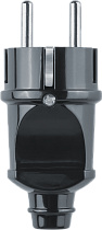 Вилка Navigator NCA-PL02-16A-E-BL прямая с заземлением черная