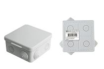 Коробка распаячная ОП 80х80х50мм, крышка, IP54, 7вх. инд. штрихкод  TDM