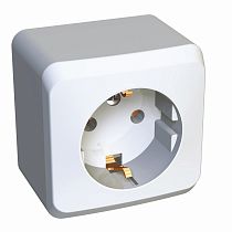 ЭТЮД открытая установка Белый Розетка одинарная с заземлением Systeme Electric (Schneider Electric)