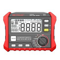 Тестер параметров УЗО и петли фаза-ноль цифровой KT 5910 серия PROLINE КВТ Тестер параметров УЗО и петли фаза-ноль цифровой KT 5910 серия PROLINE КВТ