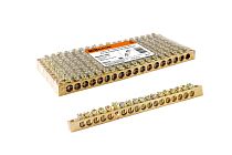 Шина "N" нулевая 6х9мм 18/2 (18 групп/крепеж по краям)  TDM