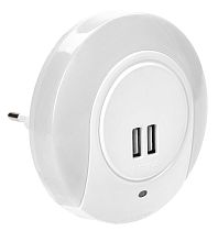 Светильник-ночник 001 круг USB датчик осв. 220В  IEK