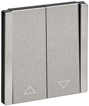 FORTE&PIANO Выключатель жалюзи 10А FP711M металл никель IEK