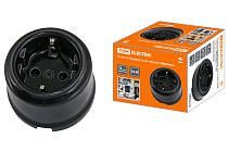 Розетка фарфоровая 2П+З 16А 250В черная «Болонь»  TDM