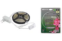 Комплект светодиодной ленты SMD2835-60 LED/м-12 В-4,8 Вт/м-IP65-3000 К (5 м), 24 Вт  TDM