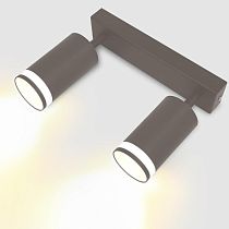 Спот на основании GWL-2GU10-M-IP20 Двойной Графит С боковым рассеивателем Башня