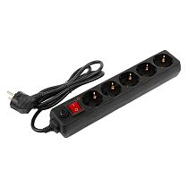 Сетевой фильтр General GPS-5-16-3x1-150-B, 5 мест, 16А, 3x1 мм2, 1,5 м, черный