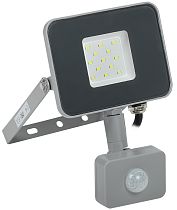 Прожектор светодиодный СДО 07-10Д LED 10Вт IP44 6500К с датчиком движения серый  IEK