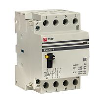 Контактор модульный КМ РУ 40А 4NO (3 мод.) EKF PROxima Контактор модульный КМ РУ 40А 4NO (3 мод.) EKF PROxima