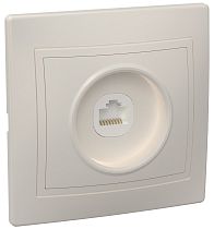 РК10-ККм Розетка 1местная комп. КВАРТА (кремовый) IEK