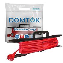 Удлинитель-шнур на рамке "DOMTOK" ПВС 2*1, 2,2кВт, б/з 50м Удлинитель-шнур на рамке "DOMTOK" ПВС 2*1, 2,2кВт, б/з 50м