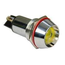 Лампа сигнальная AD22С d16мм желтая LED 230В металлический корпус (50шт/упак)  ЭНЕРГИЯ