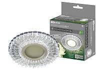 Светильник встраиваемый СВ 03-16 MR16 50Вт G5.3 LED подсветка 3 Вт зеркальный/хром  TDM