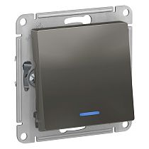 AtlasDesign Сталь Переключатель 1 клавишный. с подсветкой  сх.6а, 10АХ Systeme Electric (Schneider Electric)