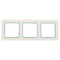 Стокгольм Рамка 3-местная белая с линией цвета синий EKF PROxima