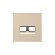 ArtGallery Шампань Накладка двойная для информационных функций типа Keystone Systeme Electric (Schneider Electric)