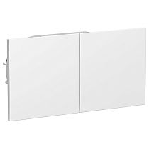 AtlasDesign Белый Розетка с заземлением двойная, со шторками с крышкой, 16А, (в сборе с рамкой) Systeme Electric (Schneider Electric)