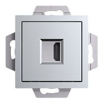 AtlasDesign Алюминий Розетка HDMI, механизм Systeme Electric (Schneider Electric)