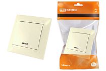 Выключатель 1 кл. с подсветкой 10А сл. кость "Лама"  TDM