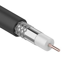 Кабель коаксиальный RG-6U, 75 Ом, CCS/Al/Al, 48%, 100 м, OUTDOOR, черный, PROconnect