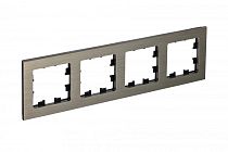 AtlasDesign Nature Металл Латунь Рамка 4-постовая  (Schneider Electric) Systeme Electric (Schneider Electric)