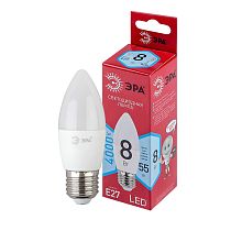 Лампа светодиодная ЭРА RED LINE LED B35-8W-840-E27 R Вт свеча нейтральный белый свет Лампа светодиодная ЭРА RED LINE LED B35-8W-840-E27 R Вт свеча нейтральный белый свет