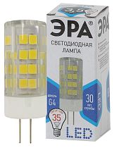 Лампа светодиодная ЭРА STD LED JC-3,5W-220V-CER-840-G4 капсула нейтральный свет керамика Лампа светодиодная ЭРА STD LED JC-3,5W-220V-CER-840-G4 капсула нейтральный свет керамика
