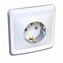 ЭТЮД скрытая установка Белый Розетка одинарная с заземлением Systeme Electric (Schneider Electric)