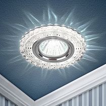 Светильник ЭРА DK LD35 SL/WH декор cо светодиодной подсветкой MR16, прозрачный (50/1400)