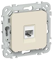 FLITE Розетка компьютерная RJ45 категория 6 UTP РК6-1-0-ФлСл сливочный IEK