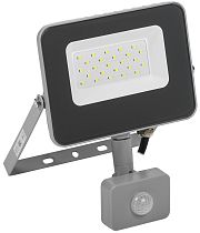 Прожектор светодиодный СДО 07-20Д LED 20Вт IP44 6500К с датчиком движения серый  IEK
