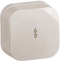 Выключатель одноклавишный для открытой установки проходной ВСп10-1-0-ХК 10А GLORY кремовый  IEK