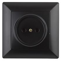 Розетка ЭРА Intro Solo 4-201-05 IP20 2P 16А 250В антрацит без заземления