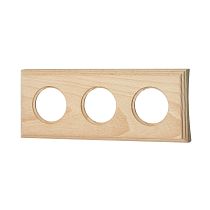 Рамка 3 постовая (Натурэль на бревно 260мм) скрытый монтаж Bironi