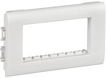 METRA Рамка и суппорт на 4 модуля для кабель-каналов с шириной крышки 75мм белый