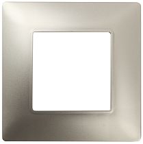 Рамка для выключателей и розеток одиночная ЭРА Elegance 14-5001-04 пластик шампань