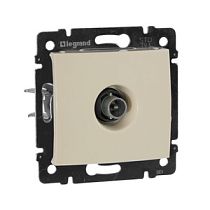 Розетка телевизионная TV проходная в рамку слоновая кость 14 дБ VALENA Legrand