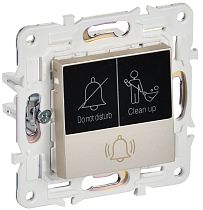 SKANDY Кнопка звонка с индикацией для отелей 10А SK-V17Sh шампань IEK