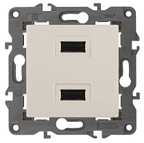 Устройство зарядное USB ЭРА Elegance 14-4110-02  230В_5В-2100мА слоновая кость