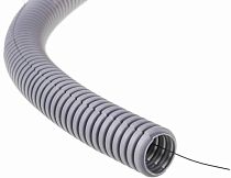 Труба гофрированная ПВХ 20мм с зондом серая ТЯЖЕЛАЯ (упак.100м)