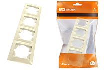 Рамка 4-х постовая вертикальная сл. кость "Лама"  TDM